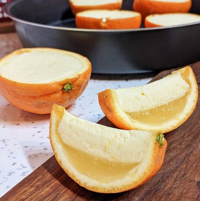 Stuffed Oranges. The easiest ever fruit dessert